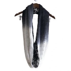 BCBGeneration Knitted Knit Floral Lace Quote Print Cozy Infinity Winter Scarf